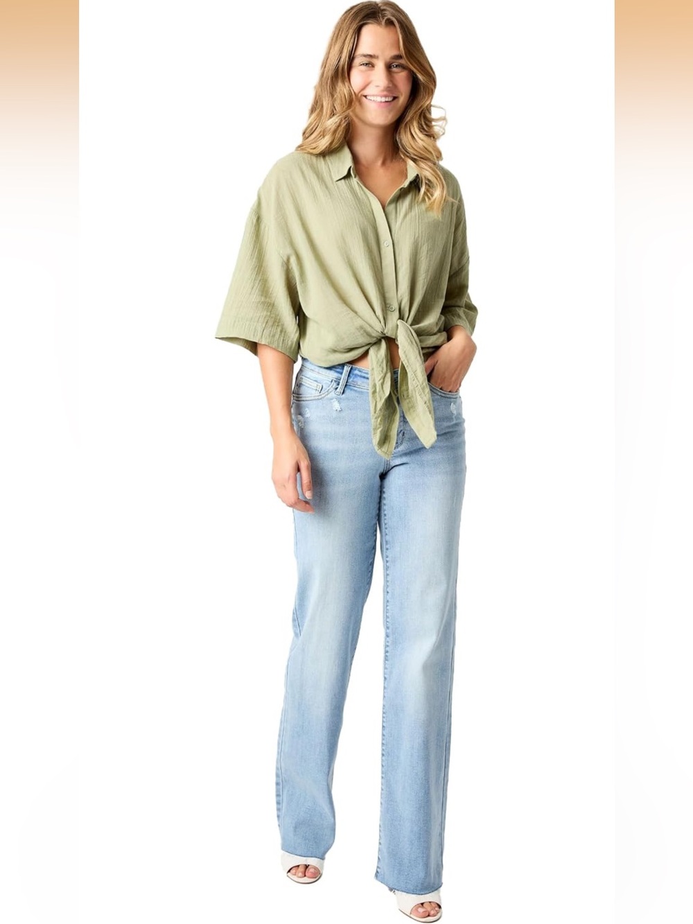 Judy Blue High Waist V Front Waistband Straight Fit Jeans size 20W